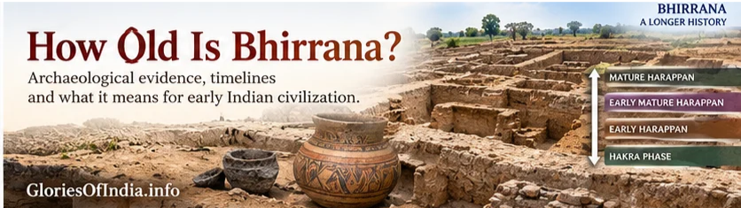 Bhirrana excavation and stratigraphic sequence showing Hakra Ware, Early Harappan and Mature Harappan cultural levels.