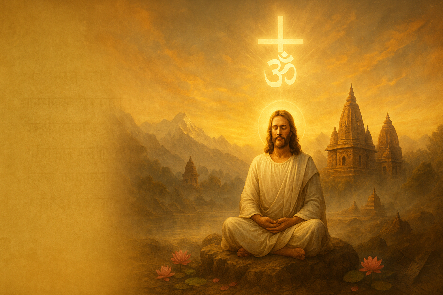 Illustrative image representing inquiry into traditions about Jesus and India